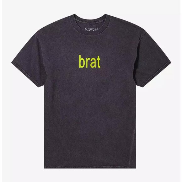CHARLI XCX Men's Brat Double-Sided Dark Wash T-Shirt Size M - Picture 1 of 6
